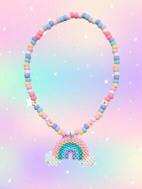 Pastel Rainbow Kandi Necklace